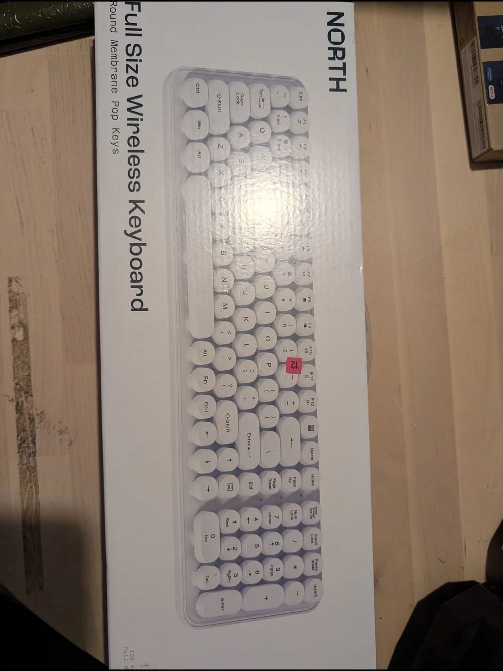 NORTH‎ Full Size Wireless Keyboard - White
